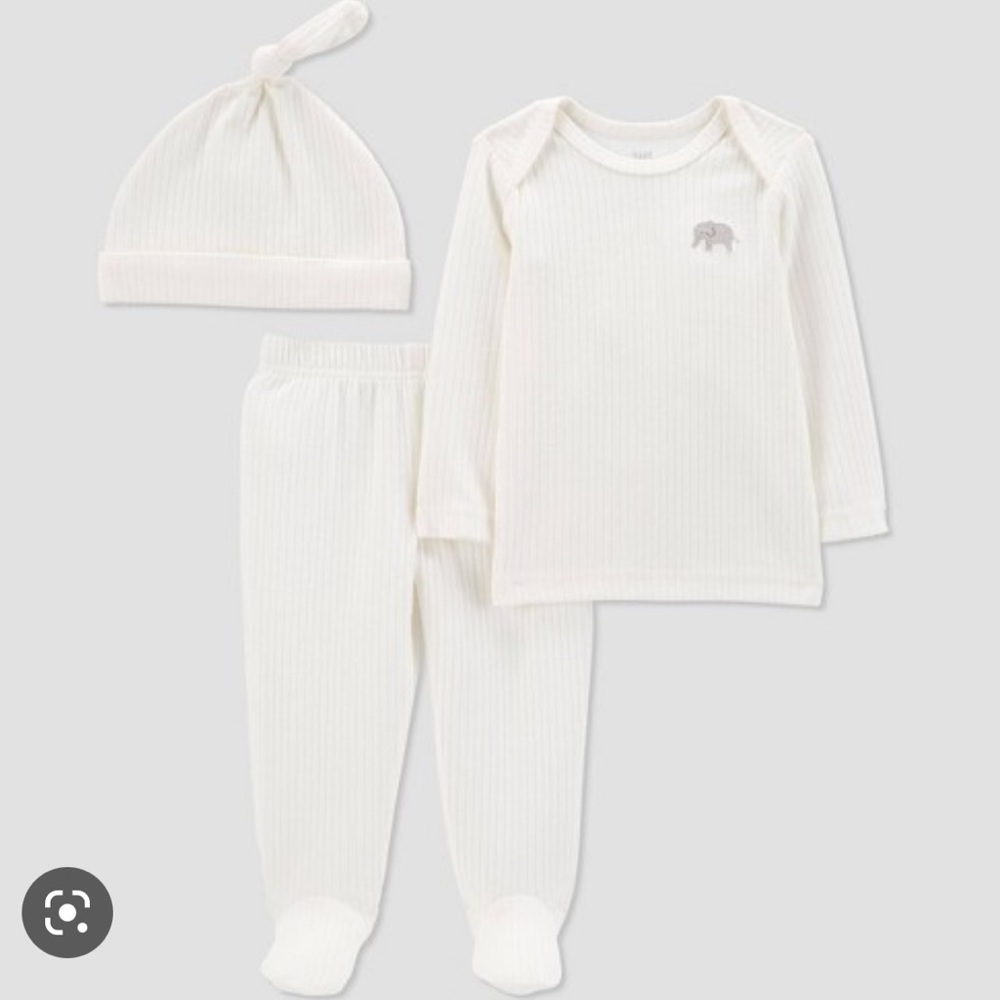 Carters 3 pcs set with elephant print size 6months